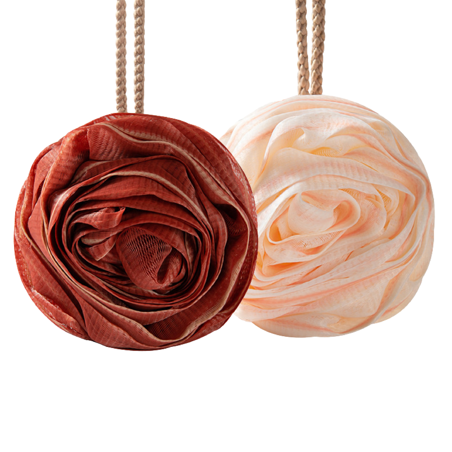 Luxurious Rose Bath Ball - Super Soft & High-End Scrubbing