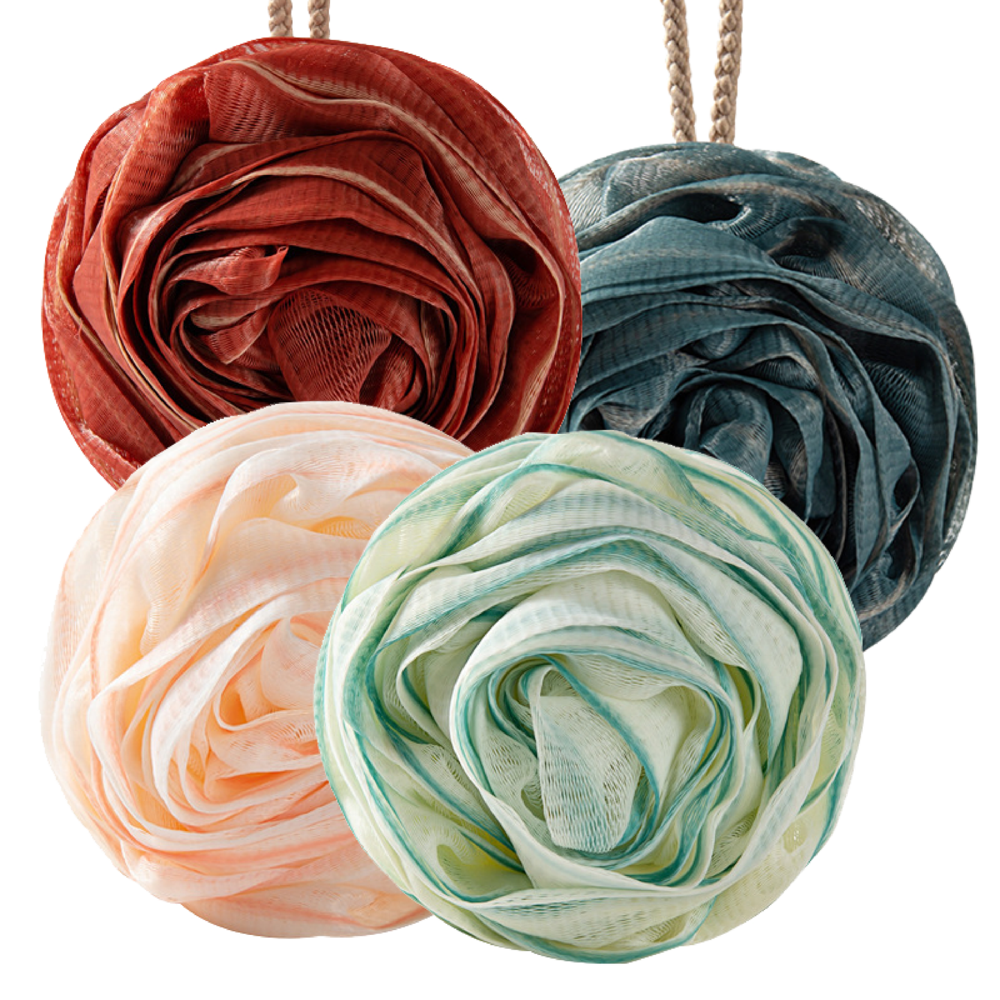 Luxurious Rose Bath Ball - Super Soft & High-End Scrubbing