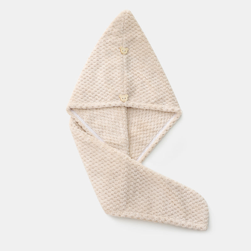 Thickened Super Absorbent Coral Fleece Hair Towel Cap