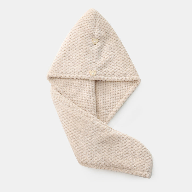 Thickened Super Absorbent Coral Fleece Hair Towel Cap