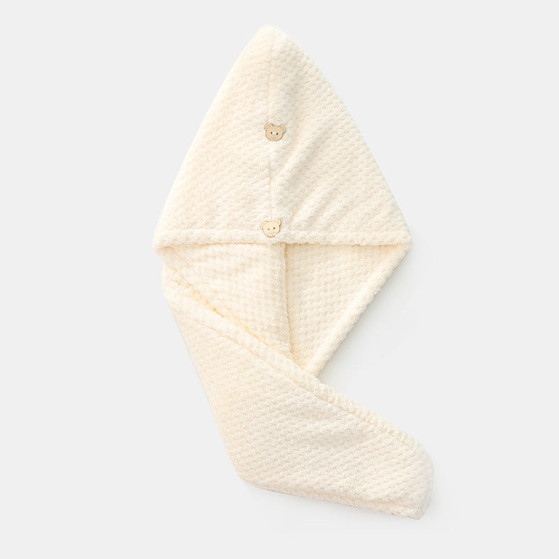 Thickened Super Absorbent Coral Fleece Hair Towel Cap