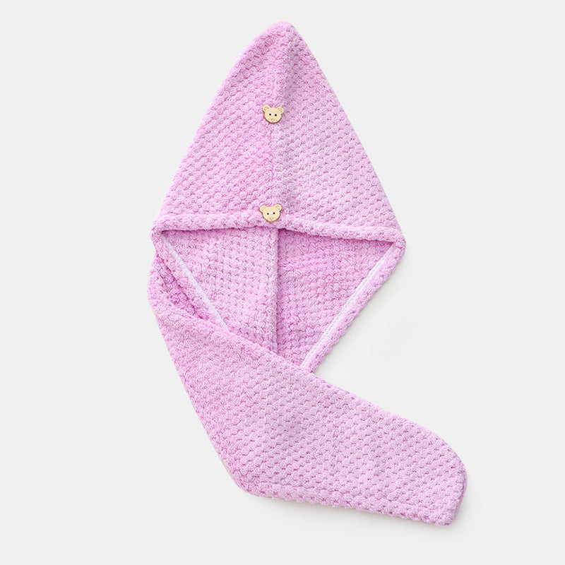 Thickened Super Absorbent Coral Fleece Hair Towel Cap
