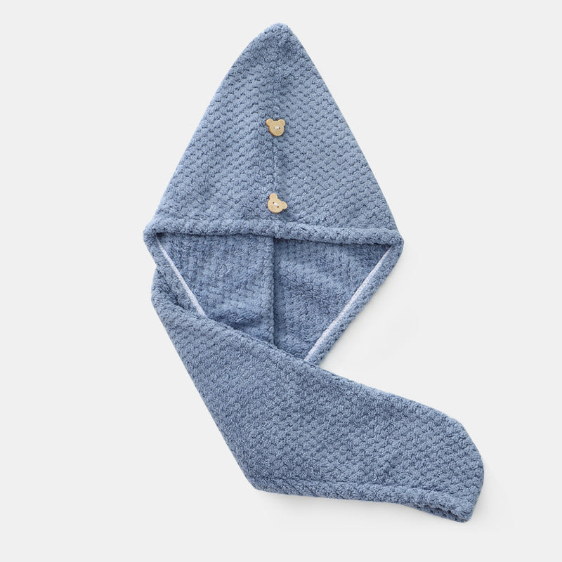 Thickened Super Absorbent Coral Fleece Hair Towel Cap
