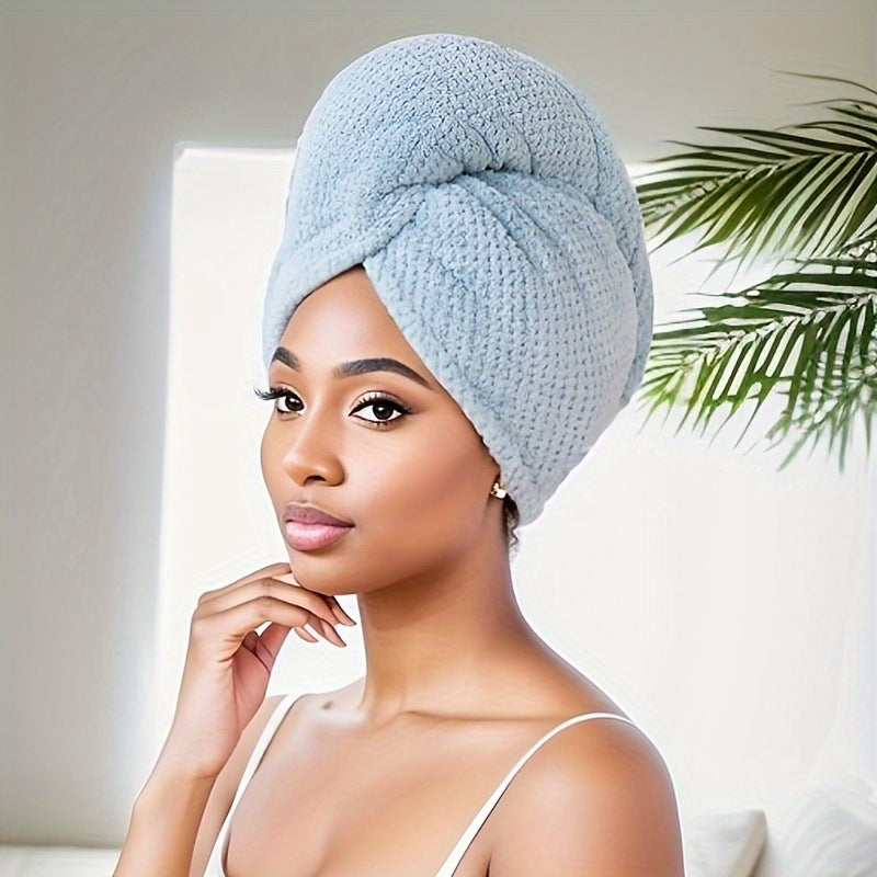 Thickened Super Absorbent Coral Fleece Hair Towel Cap