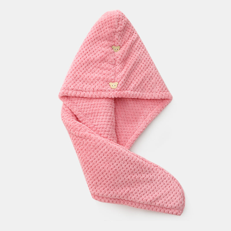 Thickened Super Absorbent Coral Fleece Hair Towel Cap