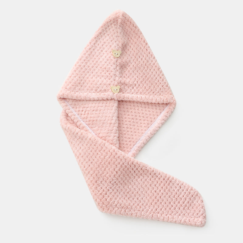 Thickened Super Absorbent Coral Fleece Hair Towel Cap