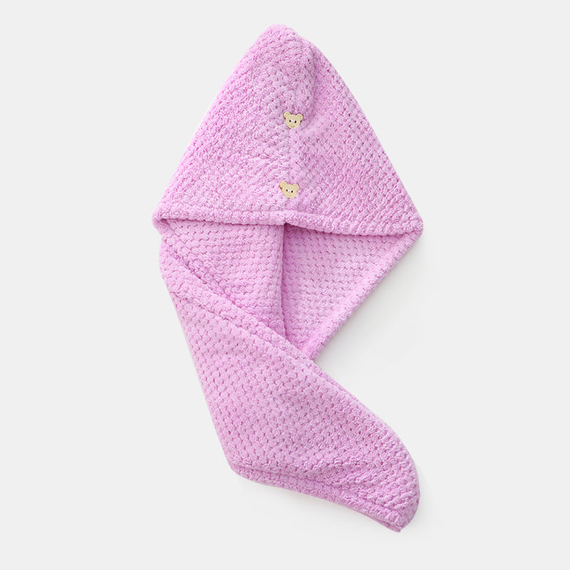 Thickened Super Absorbent Coral Fleece Hair Towel Cap